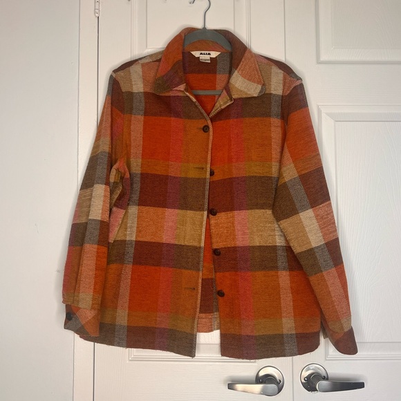 Orange Plaid Jacket - Picture 6 of 9